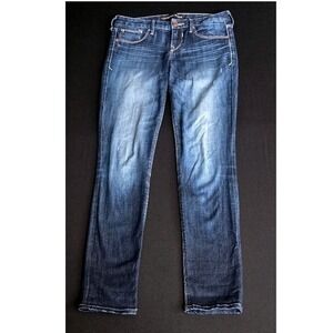 Express Ankle Skinny Jeans Womens 2R Blue Excellent Stella Low Rise Dark Wash